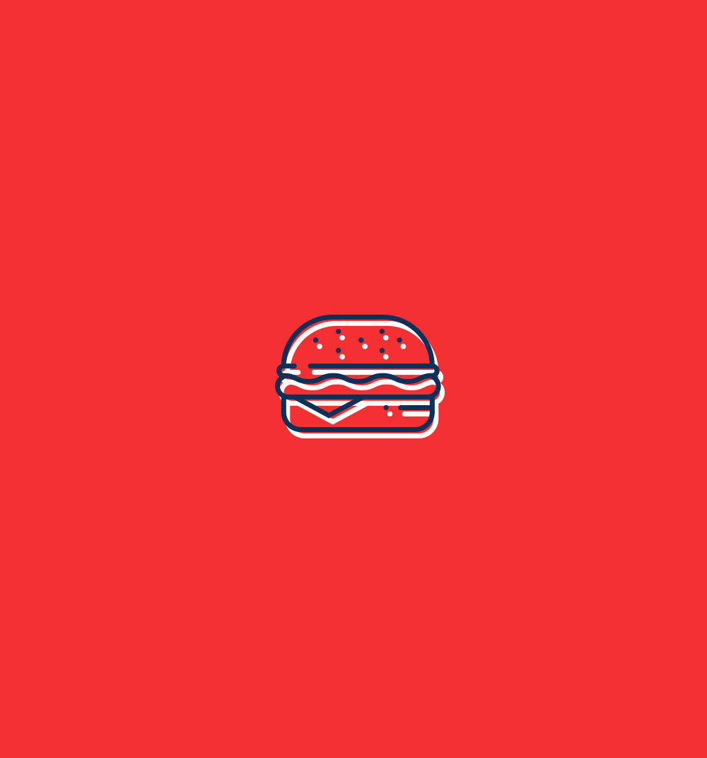 Icono de hamburguesa a dos tintas