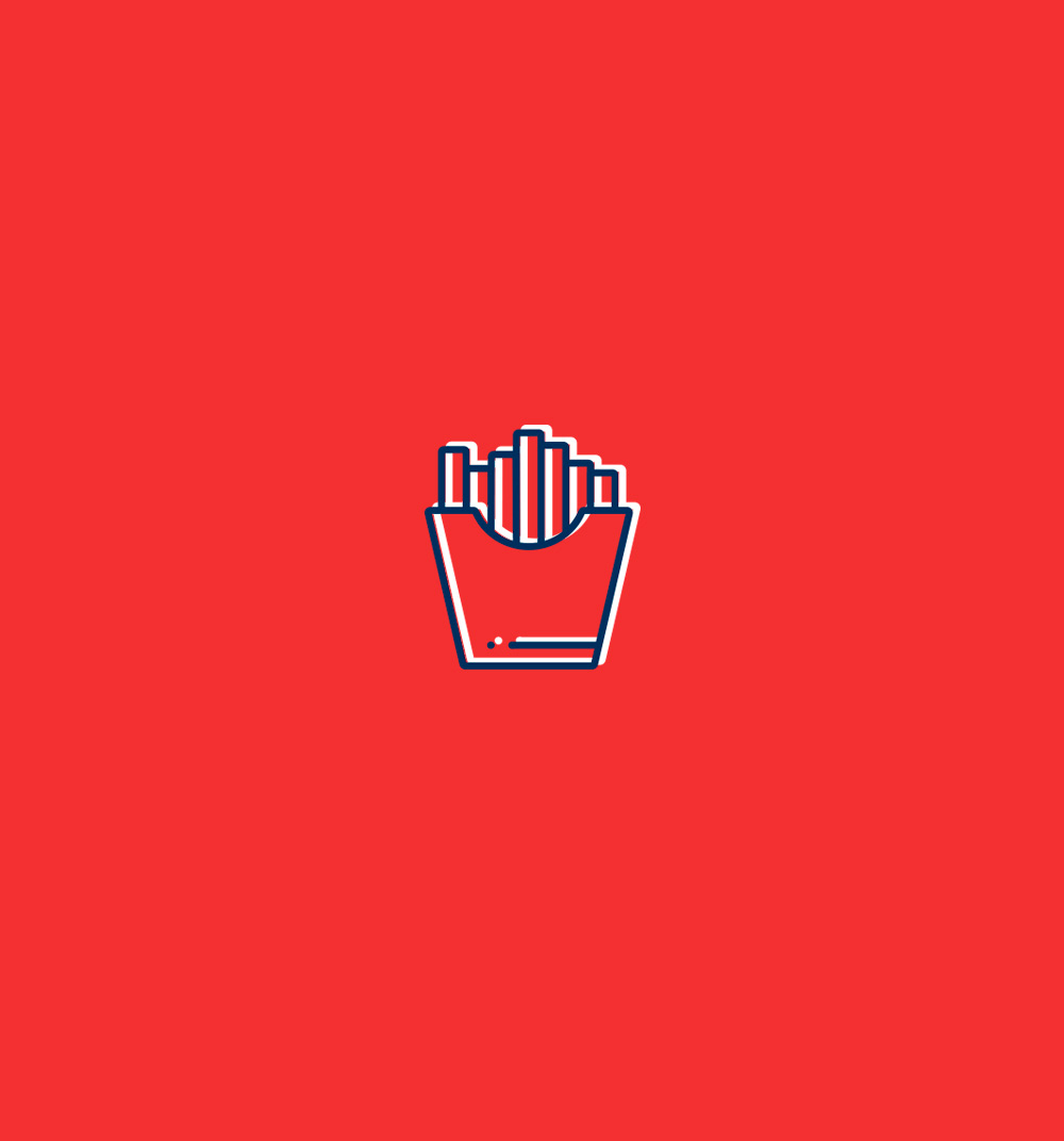 Diseño de iconos para la hamburguesería Pick & Go