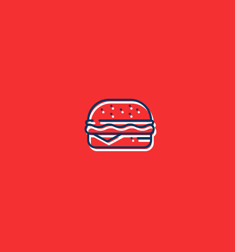 Diseno de icono para hamburguesería Pick and Go