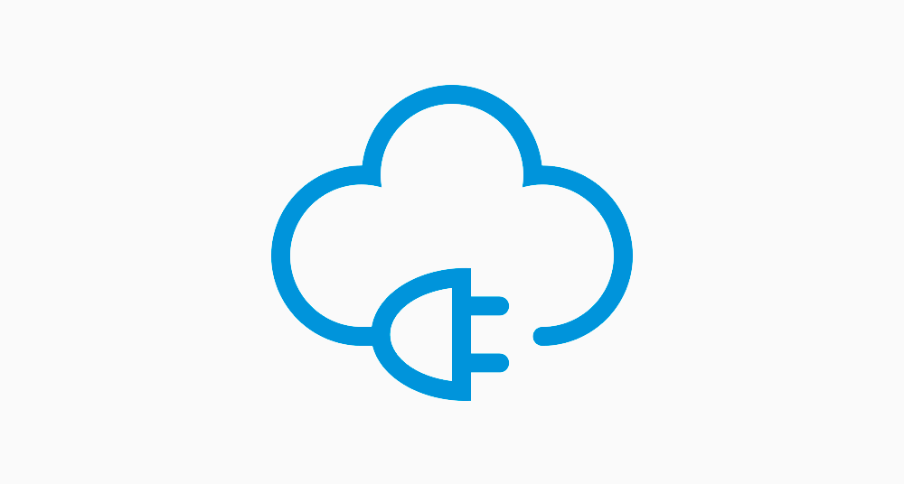 Diseño de los iconos de la marca la nube eléctrica