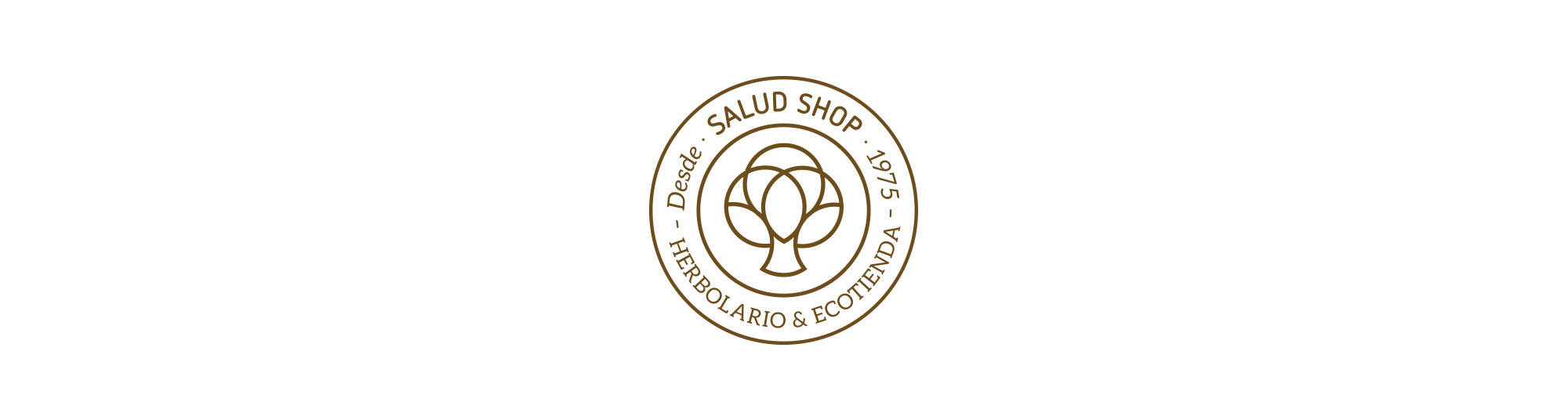 Diseño del escudo del herbolario Salud Shop